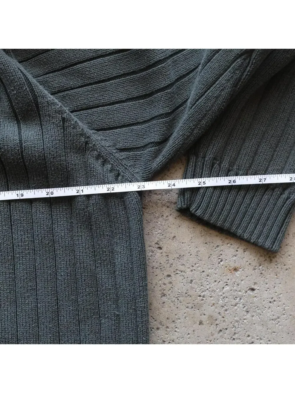 Vintage Arrow Blue Jean Co Ribbed Sweater‎ Mens L Green Cotton Made Australia
